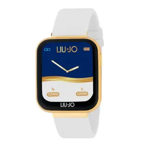 Orologio Unisex Smartwatch Voice Gold Cinturino Bianco Liu Jo