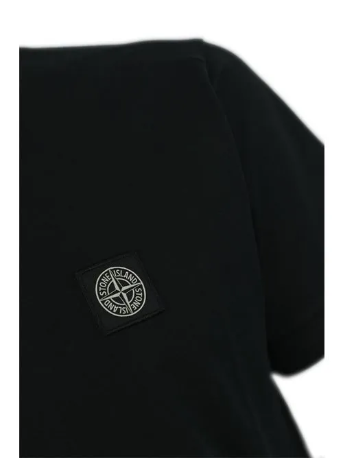 STONE ISLAND     T-shirt con logo black